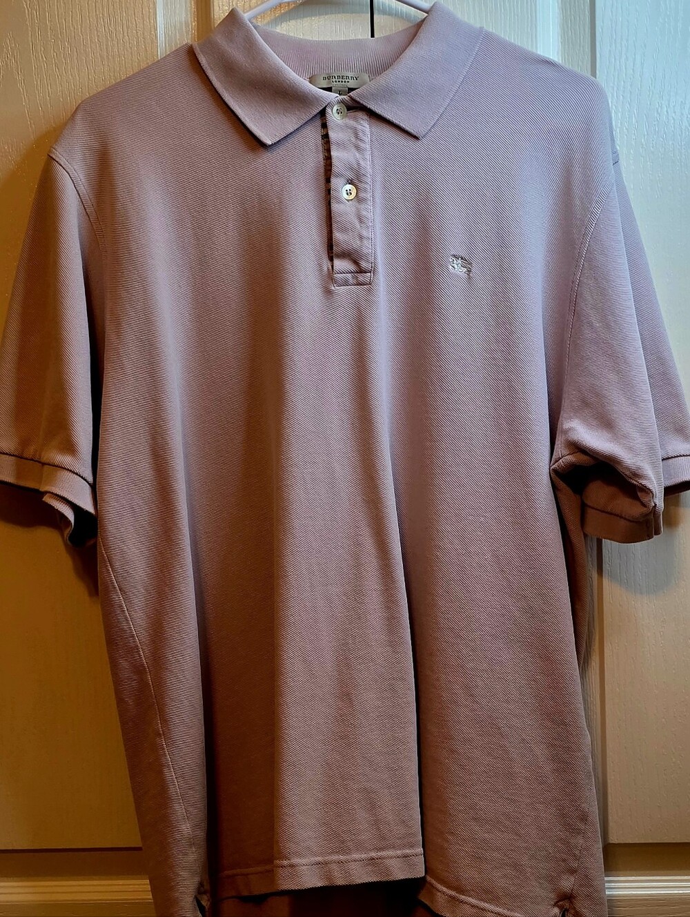 Burberry London Men’s L Pink Polo Shirt